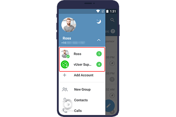 تکمیل مراحل ساخت اکانت دوم در تلگرام 